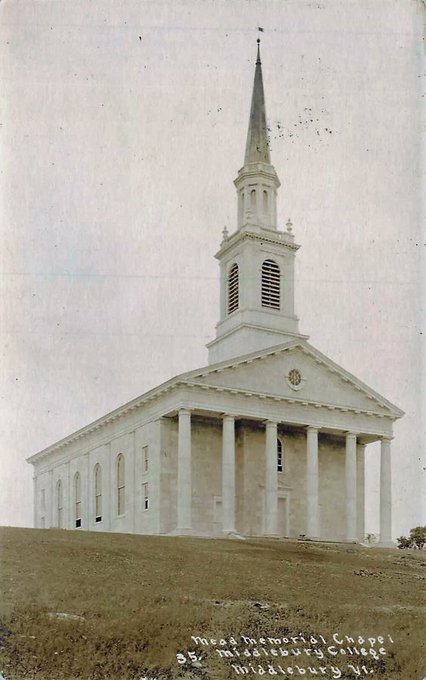 Vintage photo of the Mead Memorial Chapel